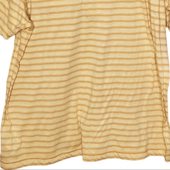 Mountain Hardwear 1/2 Zip Polo Pullover Yellow Stripes Performance Shirt Mens XL - Picture 12 of 13